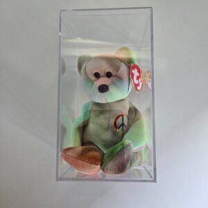 TY Beanie Baby in Display Case - Peace